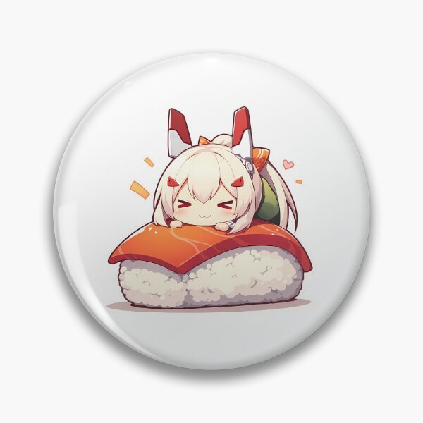 Item preview, Ayanami Azur Lane Chibi Sushi Kawaii Anime Girl Cute Fox Roll designed and sold by CarlosBender.