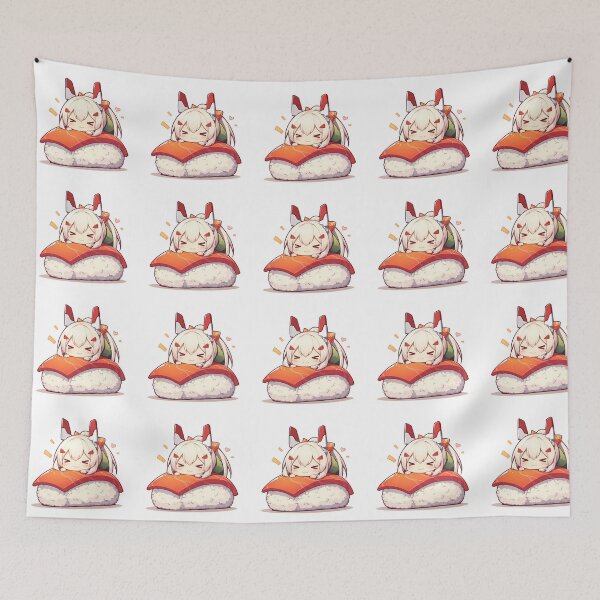 Item preview, Ayanami Azur Lane Chibi Sushi Kawaii Anime Girl Cute Fox Roll designed and sold by CarlosBender.