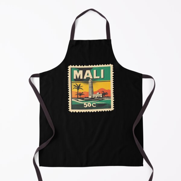Item preview, Vintage Mali Postage Stamp Art - Sahelian Mosque & Desert Oasis designed and sold by tiigerdad.