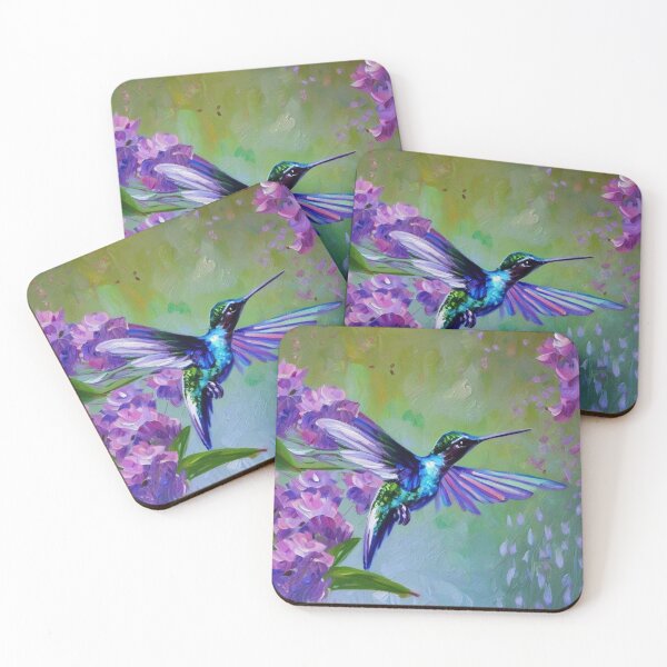 Item preview, Vibrant Flying Hummingbird Artwork for Color-Loving Creatives designed and sold by WildStroke.