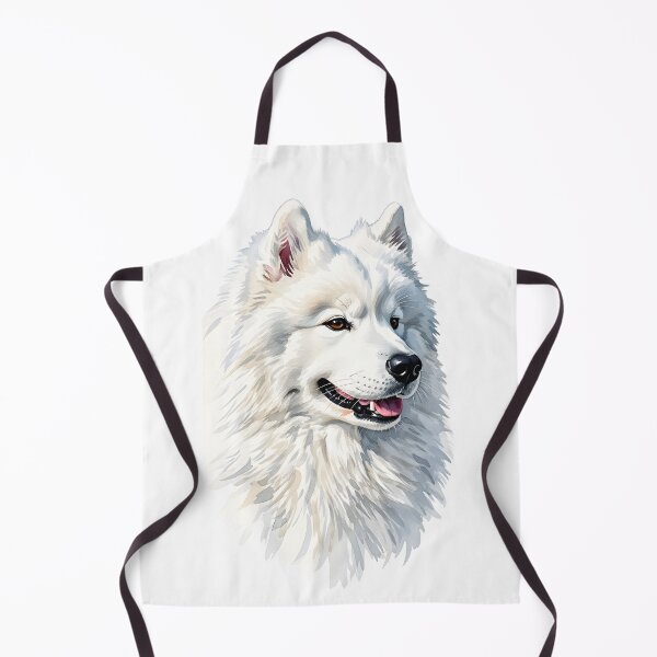 Item preview, Samoyed Serenity – Sumi-e Ukiyo-e Water Splash Ink Art designed and sold by blacksealstudio.