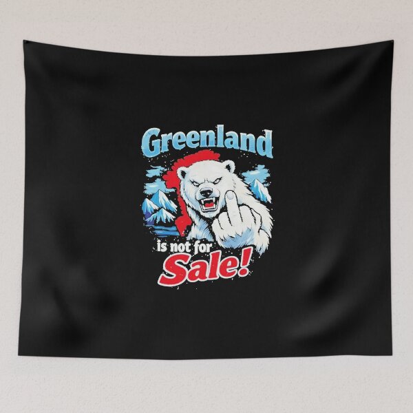 Item preview, Greenland Is Not For Sale White Bear Middle Finger designed and sold by SheriPeroni.