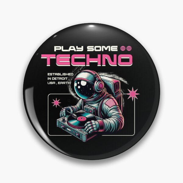 Item preview, TECHNO  - Play Some Astronaut (White)  designed and sold by Discothreadz.