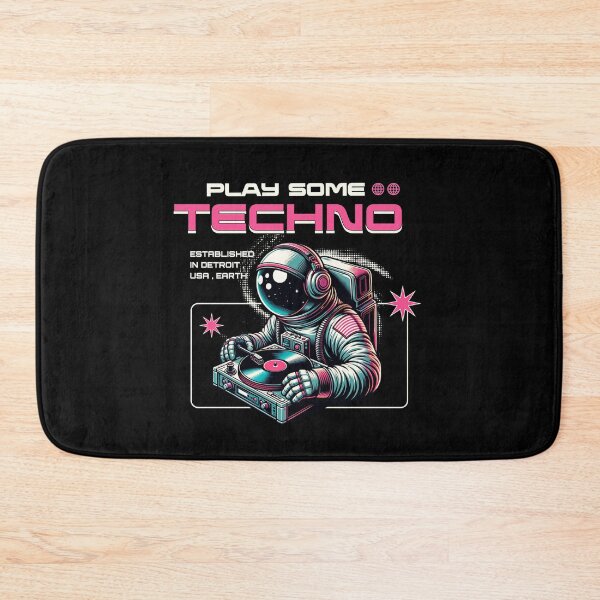 Item preview, TECHNO  - Play Some Astronaut (White)  designed and sold by Discothreadz.