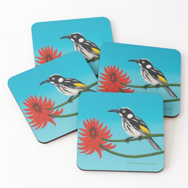 Item preview,  Australian Native Bird - New Holland Honeyeater on Deigo Tree designed and sold by WildPaletteMM.