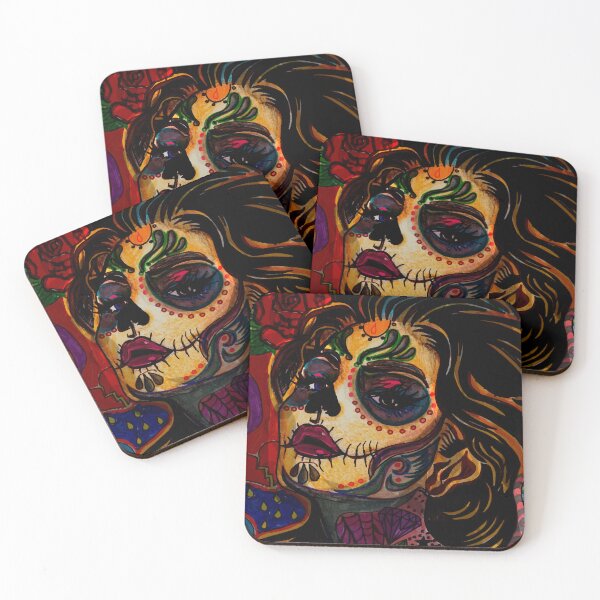Item preview, Romantic Catrina Skull Day of the Dead Portrait designed and sold by  Ojo de Lilith.