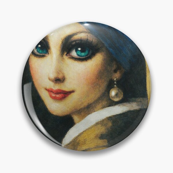 Item preview, Girl with a Pearl Earring Inspired Baroque Art Print designed and sold by SoulArtSara.