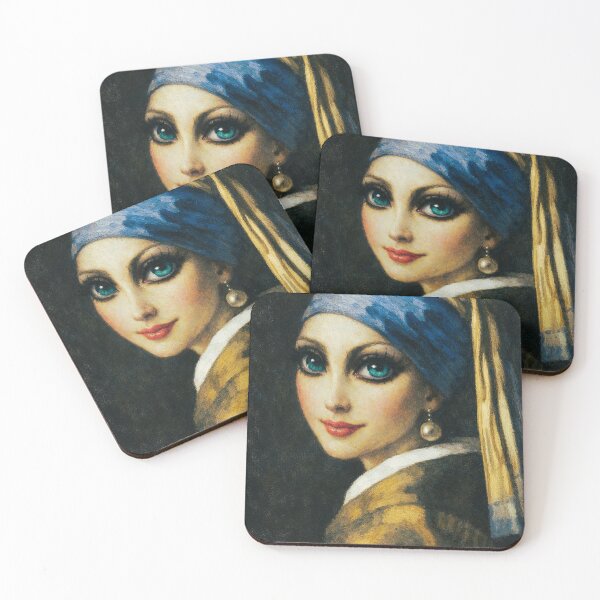 Item preview, Girl with a Pearl Earring Inspired Baroque Art Print designed and sold by SoulArtSara.