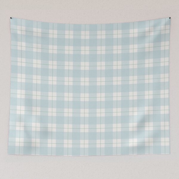 Item preview, soft aqua blue and green classic gingham check plaids designed and sold by PrettywithColor.
