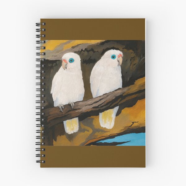Item preview,  Australian Native Bird Illustration - Little Corellas Bird Art designed and sold by WildPaletteMM.