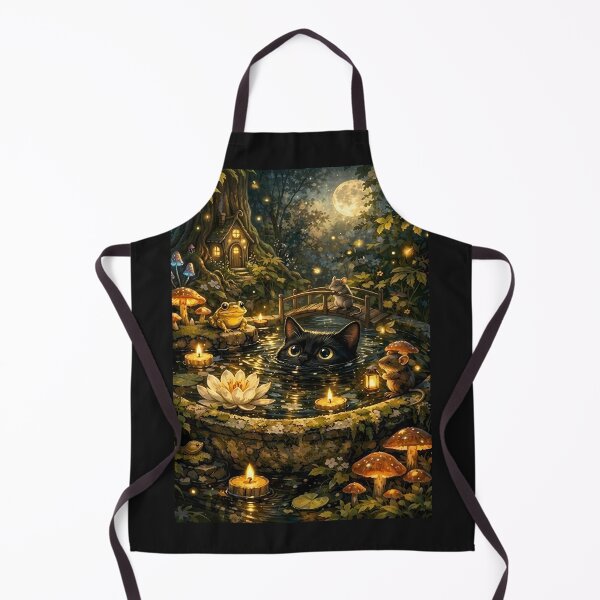Item preview, black product Magic lingers where moonlight meets the pond designed and sold by vadenhannige46.