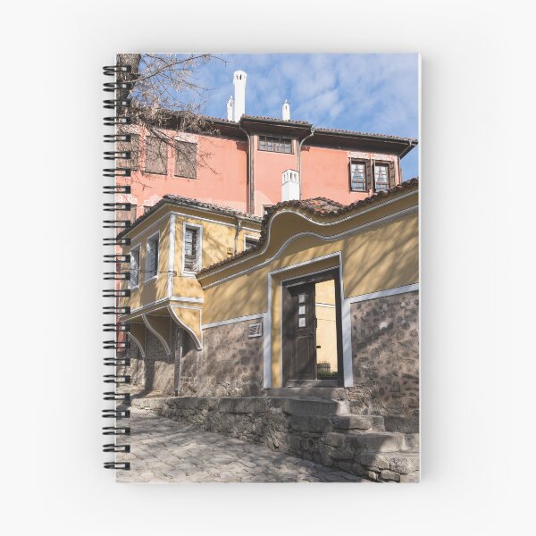 Item preview, Steep Cobblestoned Street with Charming Historical Houses in Plovdiv designed and sold by Georgia Mizuleva.