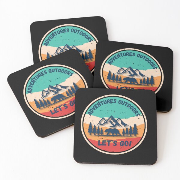 Item preview, Adventures Outdoors – Mountain Bear Design – “Let’s Go!” designed and sold by HappyPrintPDF.