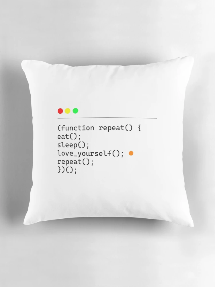 Thumbnail 3 of 4, Pillow, Programmer Code Logic Minimalist Developer Design designed and sold by ProfesStore.