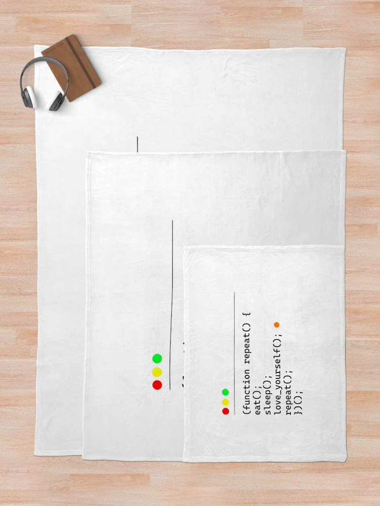 Thumbnail 5 of 6, Throw Blanket, Programmer Code Logic Minimalist Developer Design designed and sold by ProfesStore.