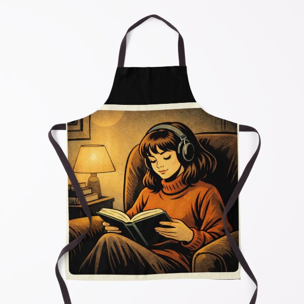 Item preview, Book Lover Lofi Girl – Cozy Armchair Evening Reading – gift for book lovers • Retro Comics • Vintage Halftone designed and sold by JacobKAurumhead.