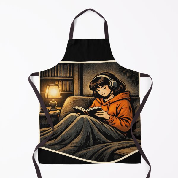 Item preview, Book Lover Lofi Girl – Hoodie Blanket Night Reading – gift for book lovers • Retro Comics • Vintage Halftone designed and sold by JacobKAurumhead.
