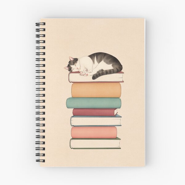 Item preview, Cat Sleeping on Stacked Books designed and sold by Broccoli  Cat Art.