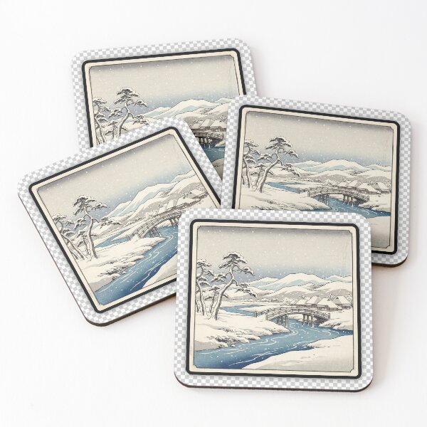 Item preview, Snow Season Japanese Landscape Ukiyo-e designed and sold by RetroJapanCo.