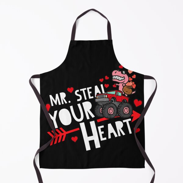 Item preview, Mr. Steal Your Heart – Funny Valentine’s Dinosaur & Monster Truck Design for Boys designed and sold by LashondaGreen89.