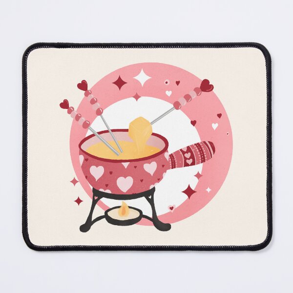 Item preview, Swiss Cheese Fondue Love - pink retro bubble badge designed and sold by Home Cyn Home.