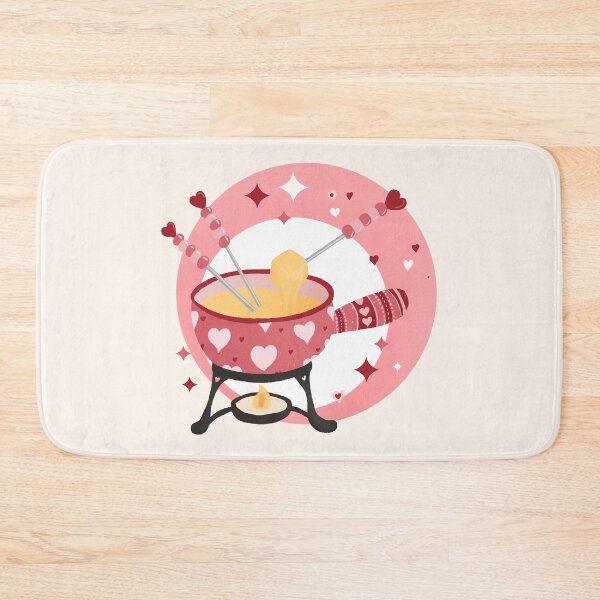 Item preview, Swiss Cheese Fondue Love - pink retro bubble badge designed and sold by Home Cyn Home.