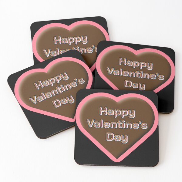 Item preview, Happy Valentine's with a Sweet Chocolate Heart and Fun Lettering designed and sold by cremedecolor.