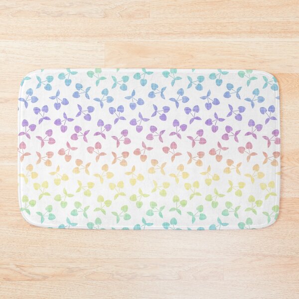 Item preview, Heart Cherry Fruit Seamless Pattern – Cute Dopamine Decor, Coquette Y2K Aesthetic, Retro Vibe - Rainbow Ombre on White designed and sold by piptompatternco.