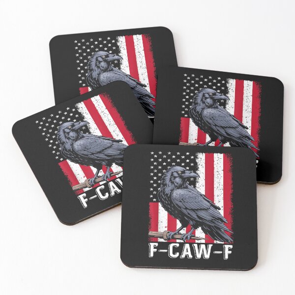 Item preview, F-Caw-F Black Crow Black Bird Retro USA Flag Vintage F-Caw-F designed and sold by MatherFisher.