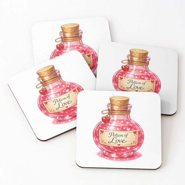 Item preview, Potion of Love – Valentine Fantasy Potion Sticker | Alche-Arts designed and sold by AlcheArtsStudio.