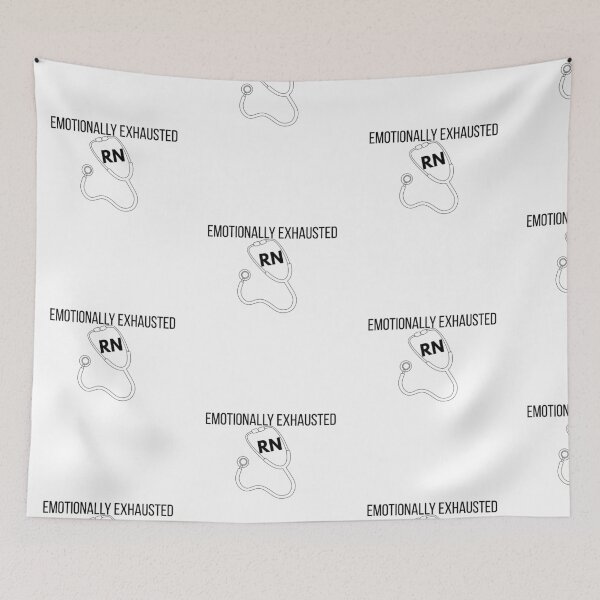 Item preview, Emotionally Exhausted RN Shirt – Nurse Humor Tee designed and sold by LittleChucky.