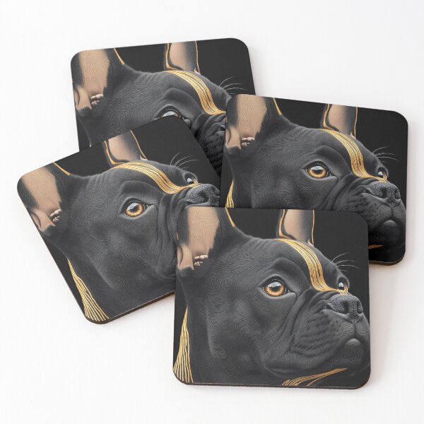 Item preview, French Bulldog Dog Modern Glow Canine Portrait designed and sold by mildaclairmo.