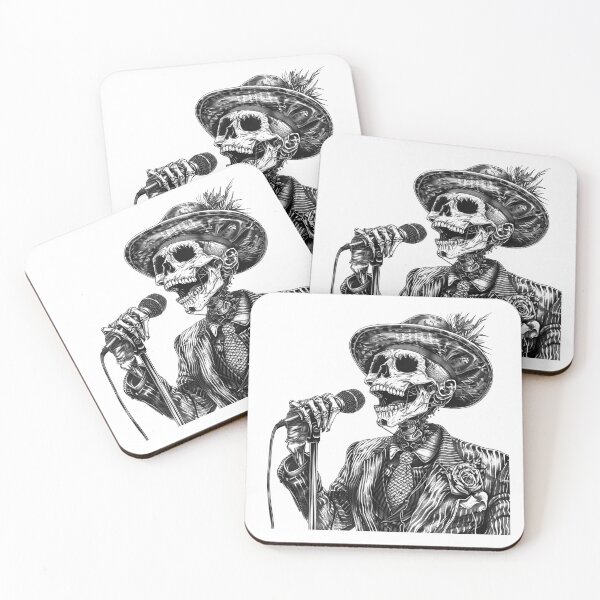 Item preview, Skeleton Jazz Singer – Vintage Gothic Crooner Skull Art designed and sold by inkoutninja.