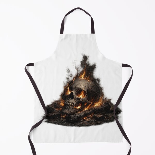 Item preview, Burning Skull with Flames Dark Art designed and sold by jgvisualarts.
