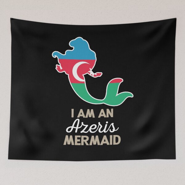 Item preview, Azerbaijan Flag Azeri Mermaid designed and sold by countryflags.