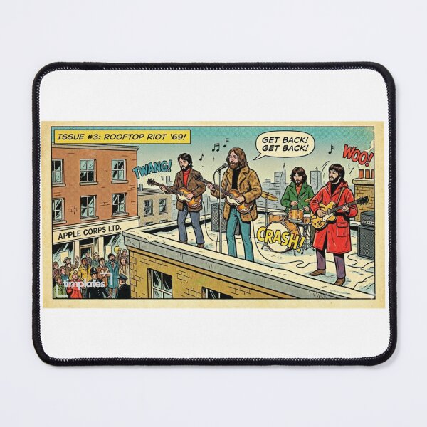 Item preview, Comic Beatles Rooftop Fan Art designed and sold by Timplates.