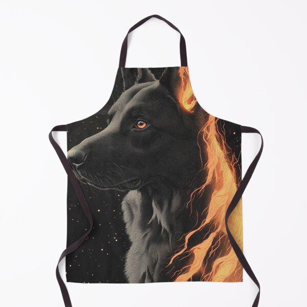 Item preview, German Shepherd Dog Fire Spirit Cosmic Animal Portrait designed and sold by mildaclairmo.