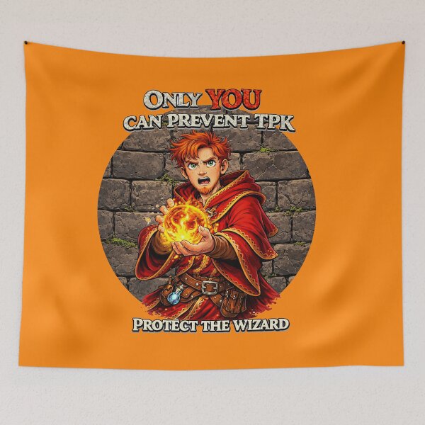 Item preview, Protect The Wizard! Only You Can Prevent TPK designed and sold by Wondergirl Wanderings.