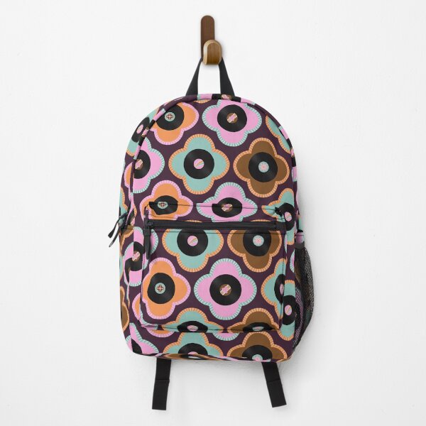 Item preview, Retro records and groovy quatrefoils pattern designed and sold by Home Cyn Home.