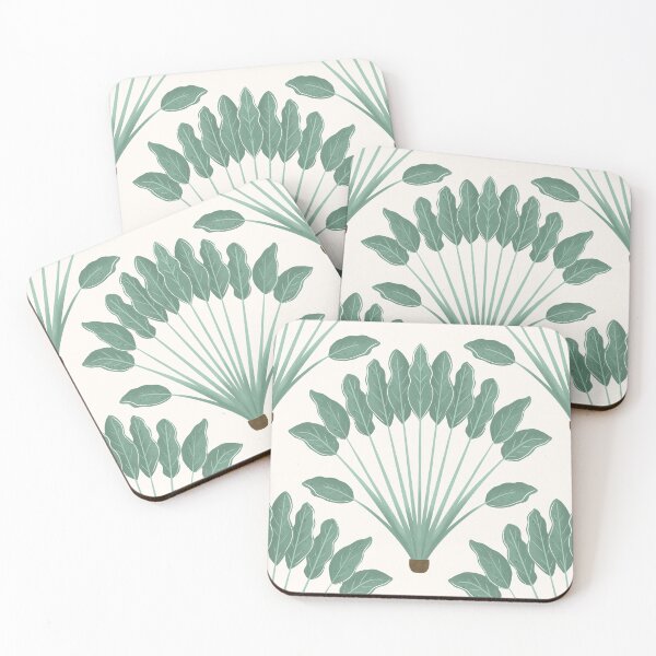 Item preview, Traveler's palm damask designed and sold by Home Cyn Home.