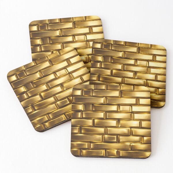 Item preview, Gold Brick Pattern designed and sold by Kaleidoscope Print.