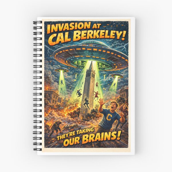 Item preview, Aliens invade Berkeley, California comic book poster - they are taking our brains. designed and sold by PIXEL POP DESIGNS - Beyond the Norm!.