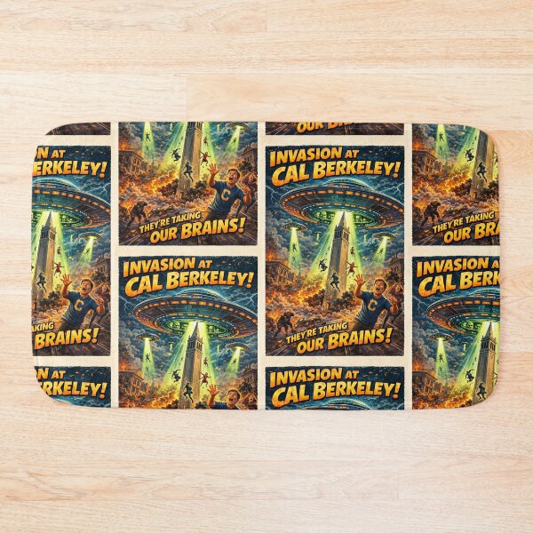 Item preview, Aliens invade Berkeley, California comic book poster - they are taking our brains. designed and sold by PIXEL POP DESIGNS - Beyond the Norm!.