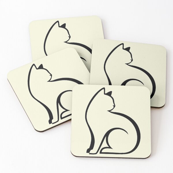 Item preview, Minimalist Cat Line Art Aesthetic Feline Silhouette designed and sold by IvoryArtDesign.