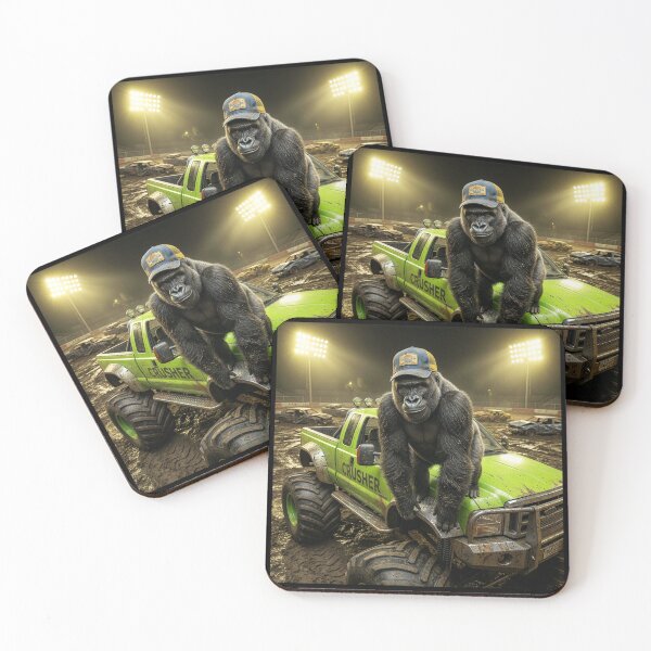 Item preview, Monster Car Crushin' Gorilla designed and sold by Tridentulus.
