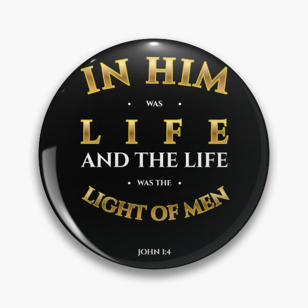 Item preview, John 1:4 Gold Bible Verse Typography designed and sold by Clothed in Scripture.