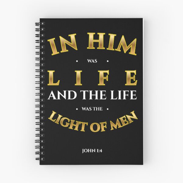 Item preview, John 1:4 Gold Bible Verse Typography designed and sold by Clothed in Scripture.
