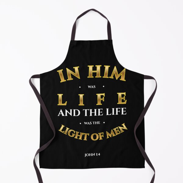 Item preview, John 1:4 Gold Bible Verse Typography designed and sold by Clothed in Scripture.