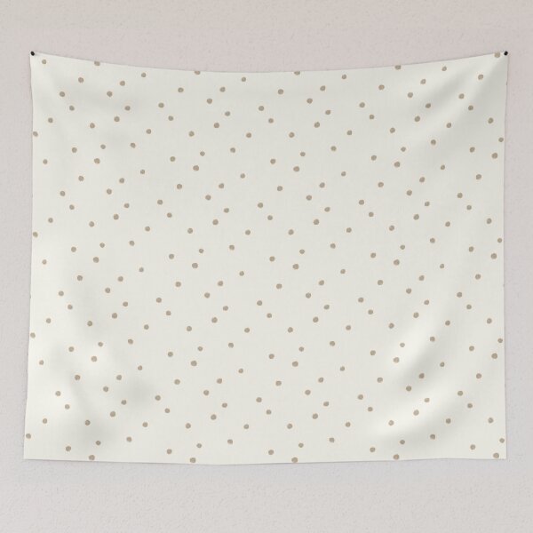 Item preview, Simple light beige polka dots all over on ivory white background designed and sold by PrettywithColor.