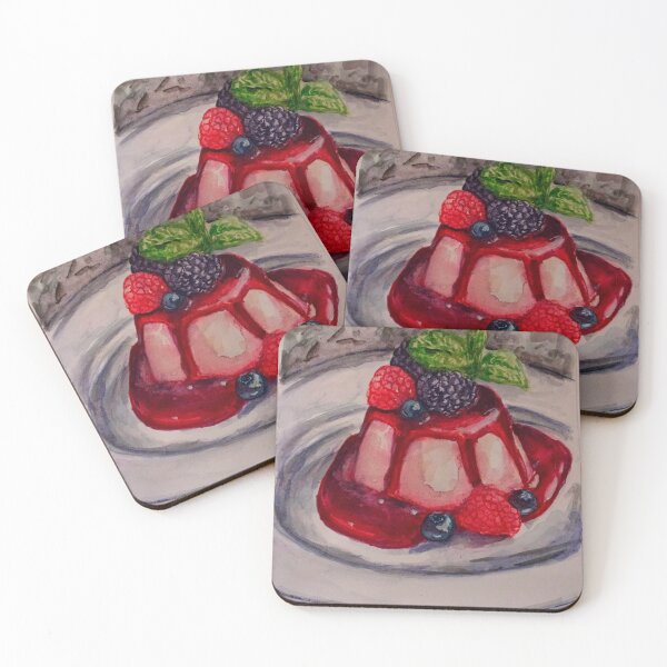 Item preview, Vanilla Cotta Dessert Realistic Watercolor Food Painting  designed and sold by happiartworks .